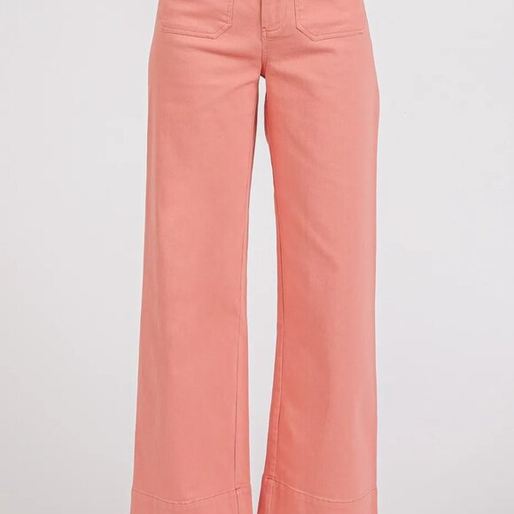 Mittoshop Twill Patch Pocket High Rise Wide Leg‎ Pants - Picture 7 of 8